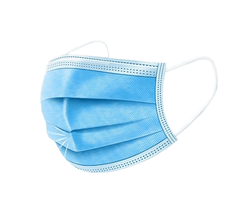 mascara facial descartavel 3 camadas - cx 50un